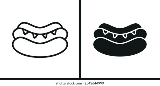 Hot dog icon vector basic design simple and modern concept templates