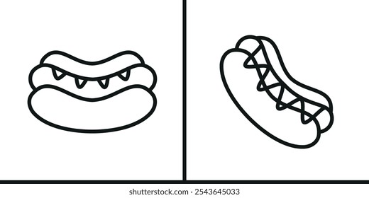 Hot dog icon vector basic design simple and modern concept templates