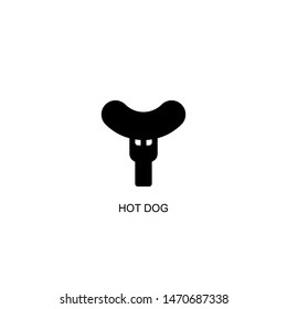 hot dog icon vector black design