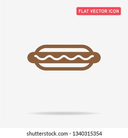 Hot dog icon. Vector concept illustration for design.