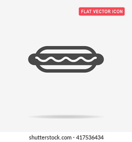 Hot dog icon. Vector concept illustration for design.