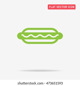 Hot dog icon. Vector concept illustration for design.