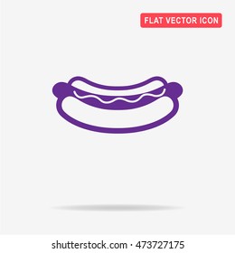 Hot dog icon. Vector concept illustration for design.