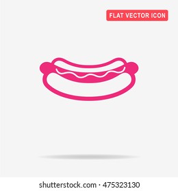 Hot dog icon. Vector concept illustration for design.