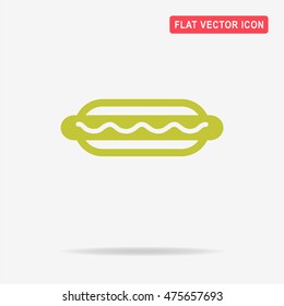 Hot dog icon. Vector concept illustration for design.