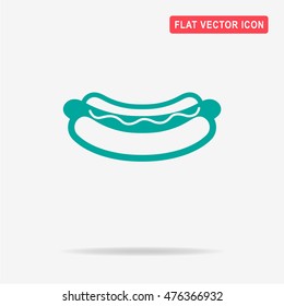 Hot dog icon. Vector concept illustration for design.