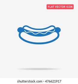 Hot dog icon. Vector concept illustration for design.
