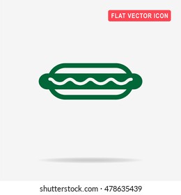 Hot dog icon. Vector concept illustration for design.