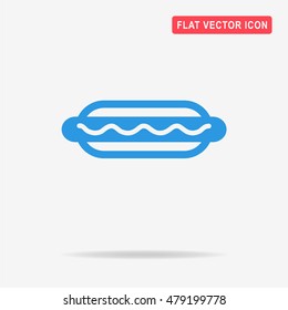 Hot dog icon. Vector concept illustration for design.
