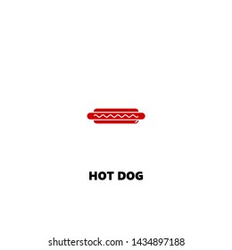 hot dog icon. hot dog vector design. sign design. red color