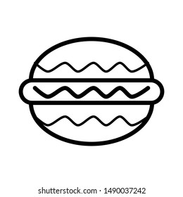 Hot dog icon vector design template