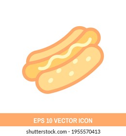 Diseño vectorial de iconos de Perro caliente. Símbolo de carnaval para el diseño de tu sitio web, logotipo, aplicación, interfaz de usuario. Ilustración vectorial Eps10.