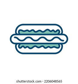 hot dog icon vector design template in white background