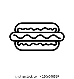 hot dog icon vector design template in white background