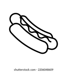 hot dog icon vector design template in white background