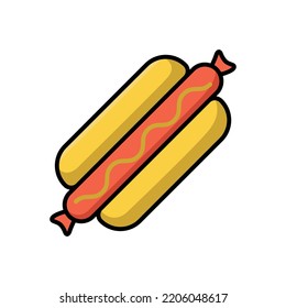 hot dog icon vector design template in white background