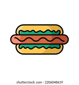 hot dog icon vector design template in white background