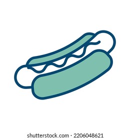 hot dog icon vector design template in white background