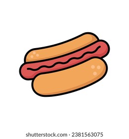 hot dog icon vector design template simple and clean