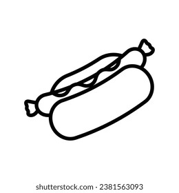 hot dog icon vector design template simple and clean