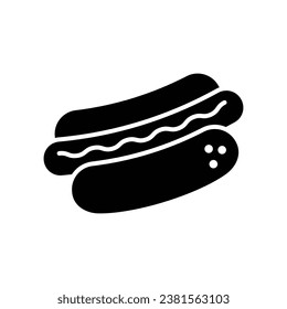 plantilla de diseño de vectores de iconos de hot dog simple y limpio