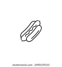 Hot dog icon vector. EPS 10 editable vector
