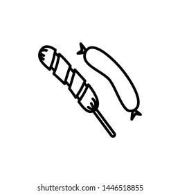 hot dog icon vector flat design