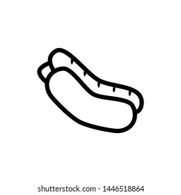hot dog icon vector flat design