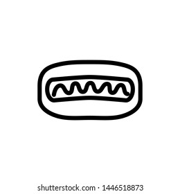 hot dog icon vector flat design