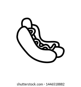 hot dog icon vector flat design