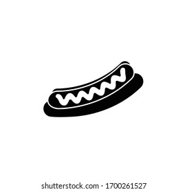 Hot dog icon vector flat style trendy