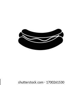 Hot dog icon vector flat style trendy