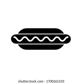 Hot dog icon vector flat style trendy