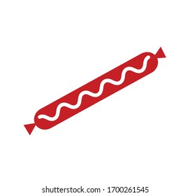 Icono de Hot dog vectorial estilo plano