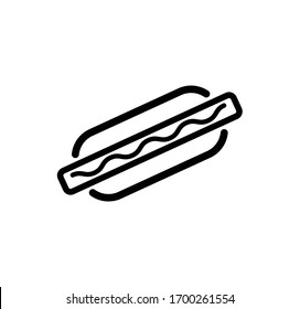 Icono de Hot dog vectorial estilo plano