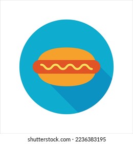 Hot dog icon vector graphic illustration