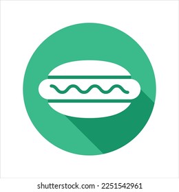 Hot dog icon vector graphic illustration