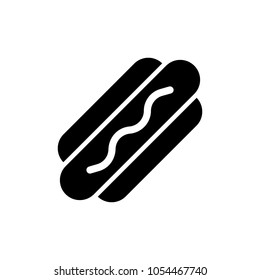 hot dog icon, vector illustration