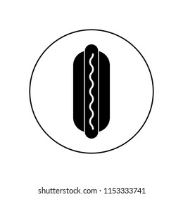 Hot Dog Icon, vector illustration, logo