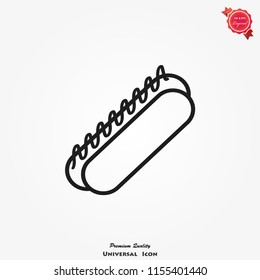 Hot dog icon vector illustration for design
