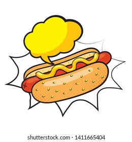 hot dog icon vector illustration