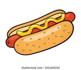 hot dog icon vector illustration