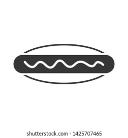 Hot Dog Icon, vector illustration