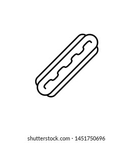 Hot Dog Icon, vector illustration