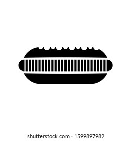 Hot Dog Icon, vector illustration eps 10