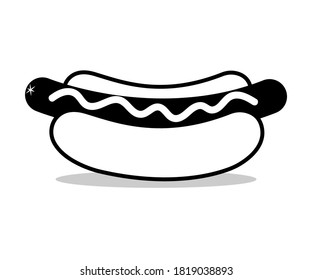 Hot Dog icon vector illustration