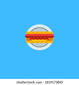 Icono de Hot dog. Ilustración del vector
