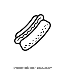 diseño de ilustraciones vectoriales de iconos de hot dog