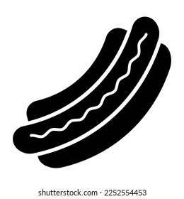 Hot dog icon. Vector illustration