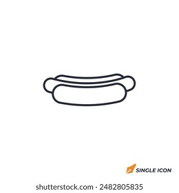 Hot Dog icon vector illustration. Hot Dog symbol isolated on white background